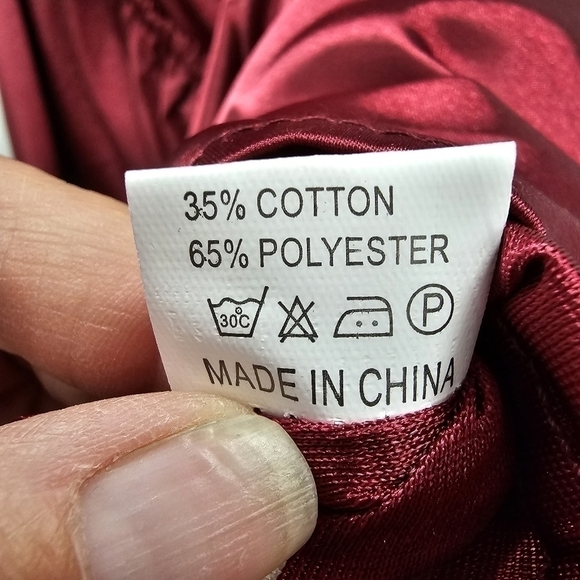 Jeykay Satin Burgandy Halter Maxi Dress - Picture 6 of 8